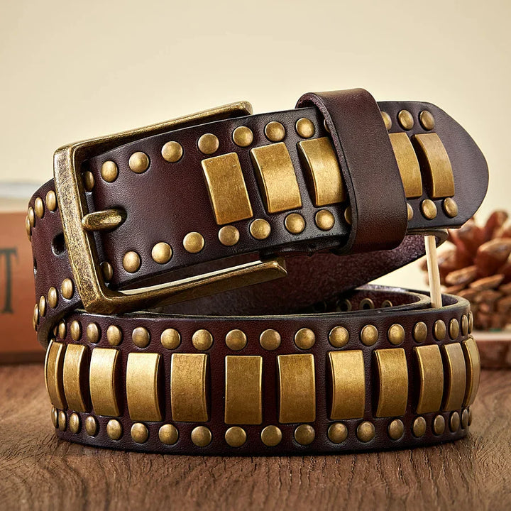 Heritage Leather Brass Belt
