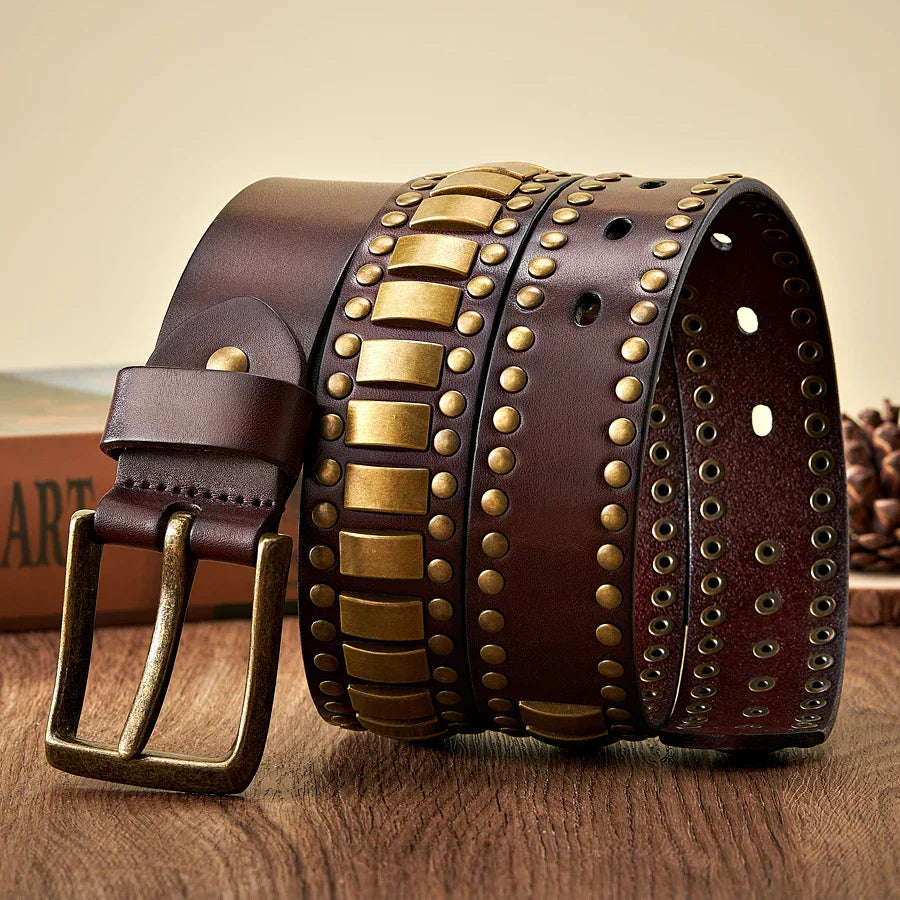 Heritage Leather Brass Belt
