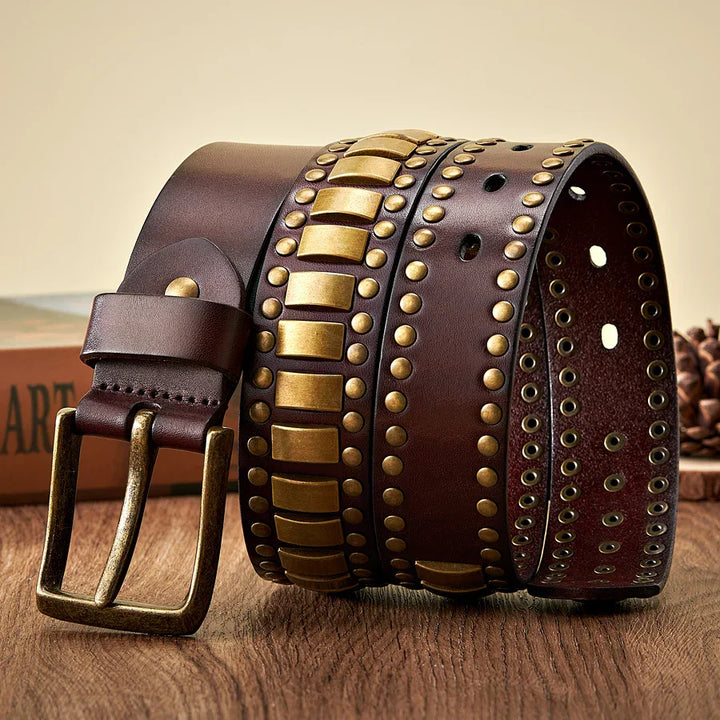 Heritage Leather Brass Belt
