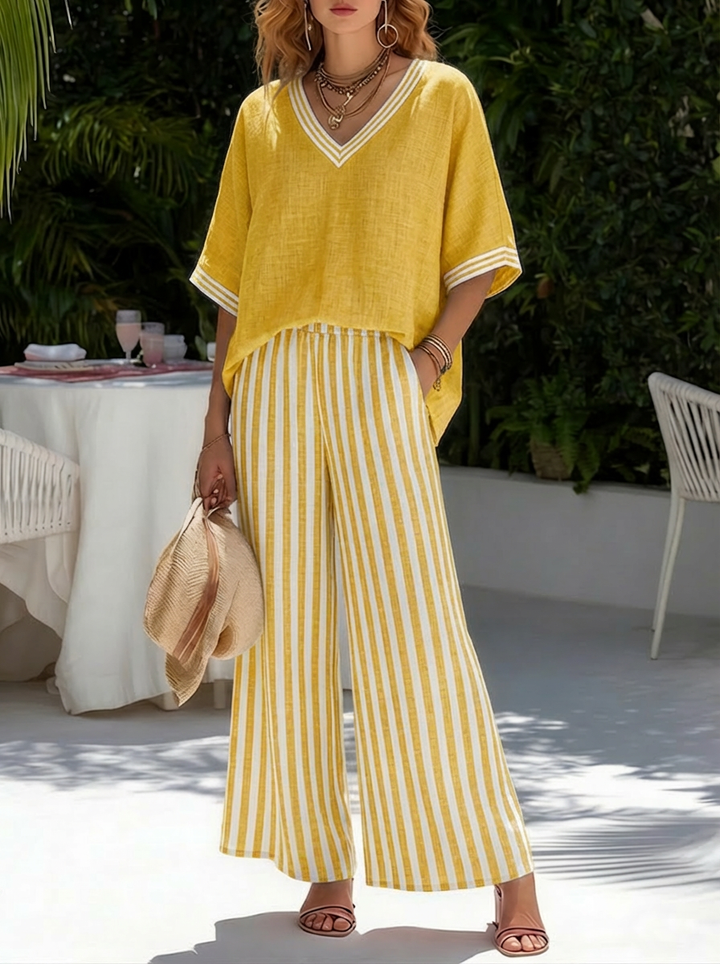 Elvara™ | Elegant Striped Set