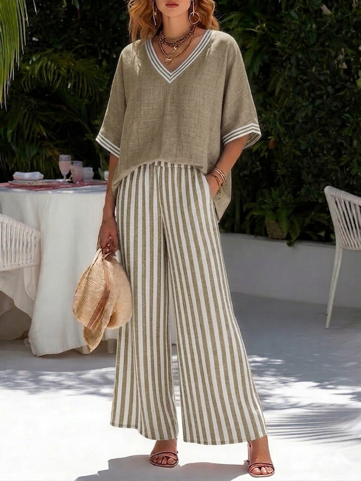 Elvara™ | Elegant Striped Set