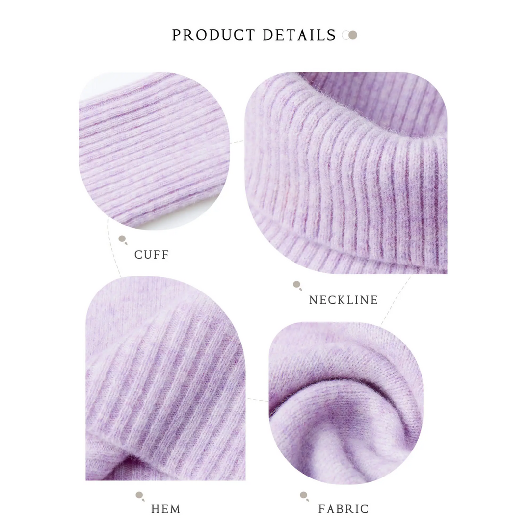 Amelia Cashmere Turtleneck Sweater