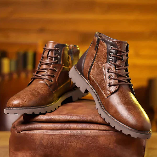 Eliza© Jethro | Natural Leather Ankle Boots