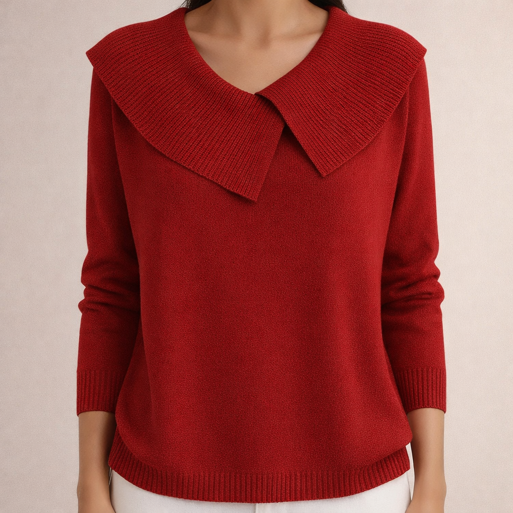 Wanda™ | Women's Sweater with Wide Collar