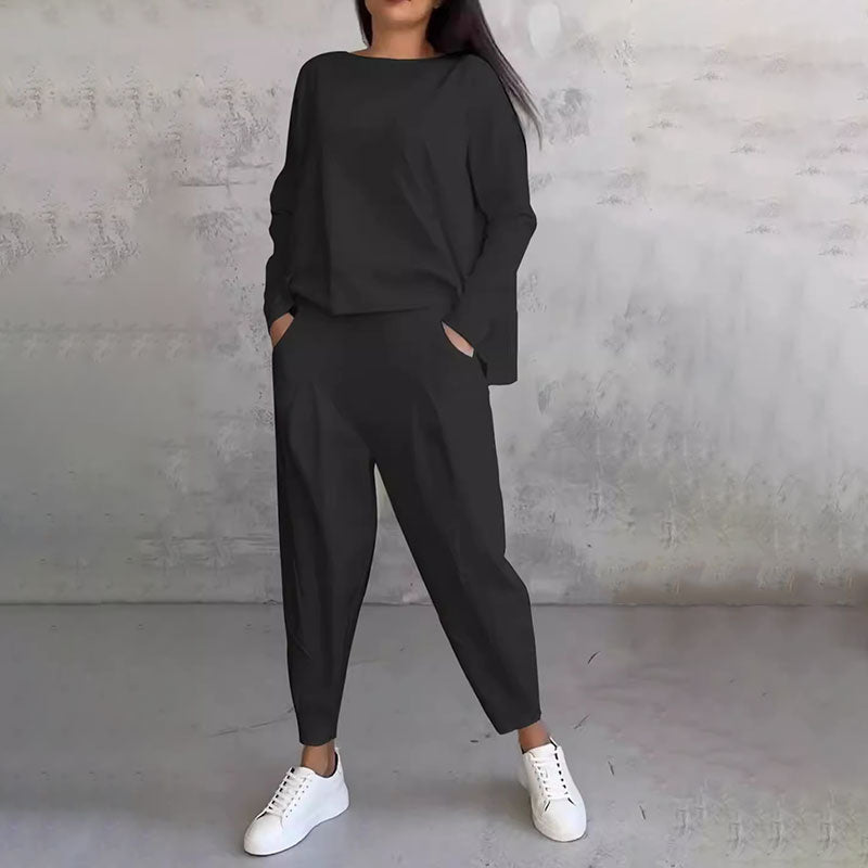 2-Piece Top & Trousers Set – Wrinkle-free, breathable & soft. Easy pull-on, no ironing. Perfect for daily comfort & travel.