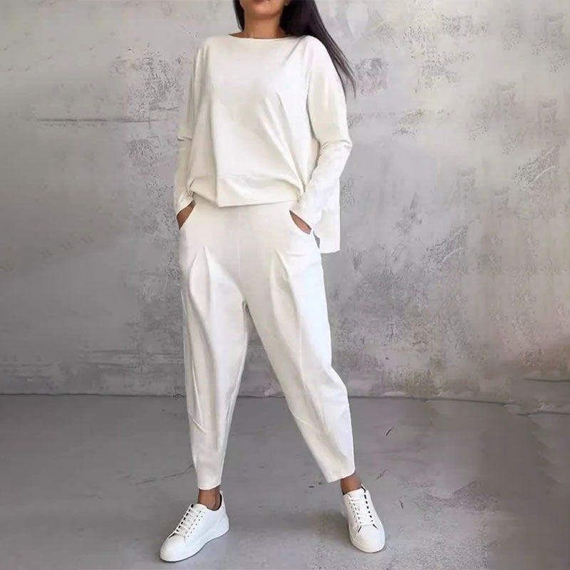 2-Piece Top & Trousers Set – Wrinkle-free, breathable & soft. Easy pull-on, no ironing. Perfect for daily comfort & travel.