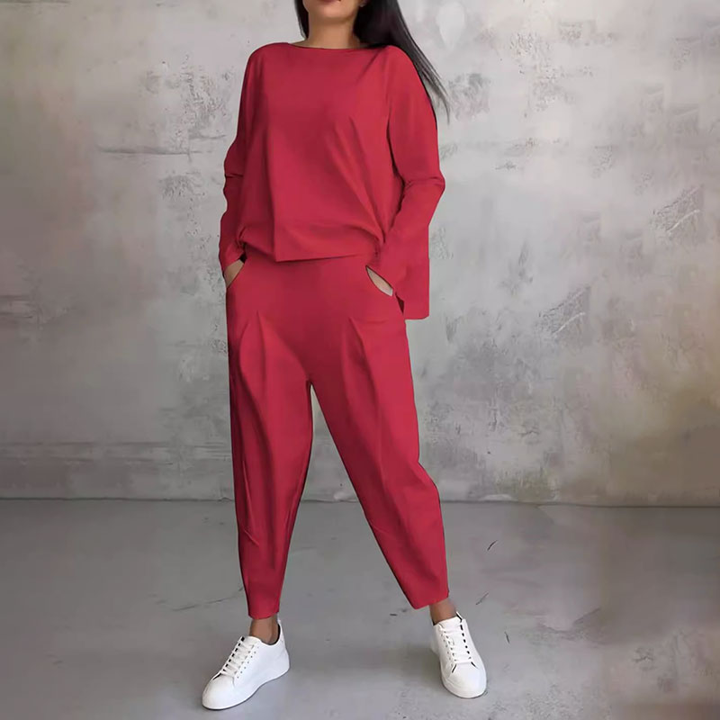 2-Piece Top & Trousers Set – Wrinkle-free, breathable & soft. Easy pull-on, no ironing. Perfect for daily comfort & travel.