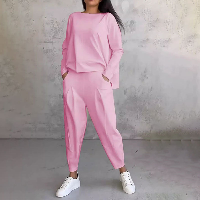 2-Piece Top & Trousers Set – Wrinkle-free, breathable & soft. Easy pull-on, no ironing. Perfect for daily comfort & travel.