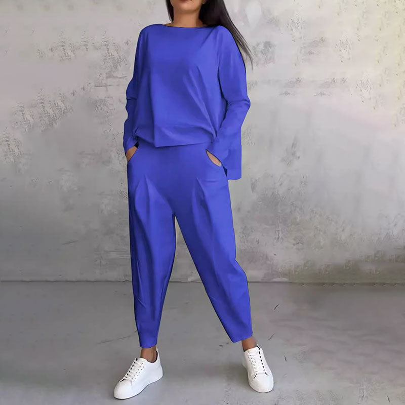 2-Piece Top & Trousers Set – Wrinkle-free, breathable & soft. Easy pull-on, no ironing. Perfect for daily comfort & travel.