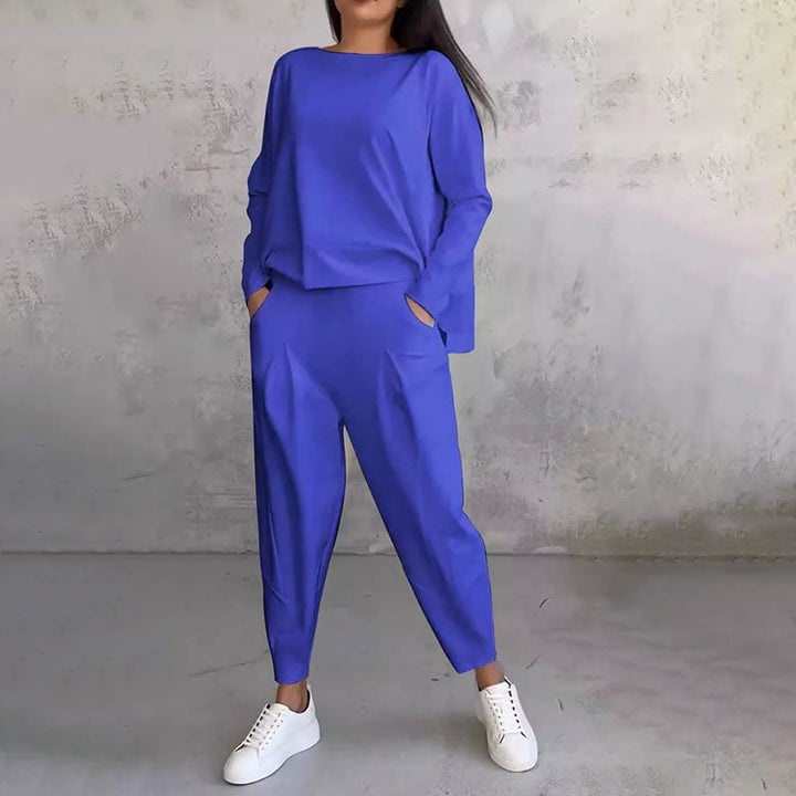 2-Piece Top & Trousers Set – Wrinkle-free, breathable & soft. Easy pull-on, no ironing. Perfect for daily comfort & travel.