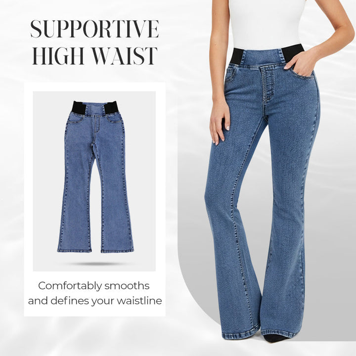 Women's High-Waisted Jeans, Stretchy, Flared