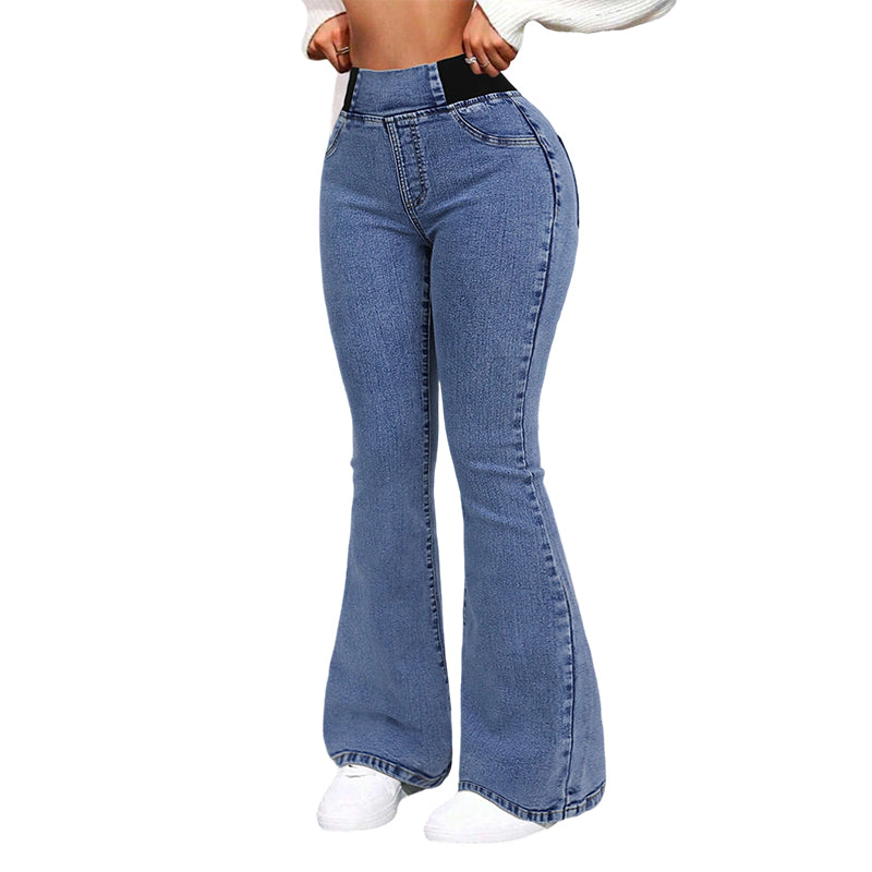 Women's High-Waisted Jeans, Stretchy, Flared