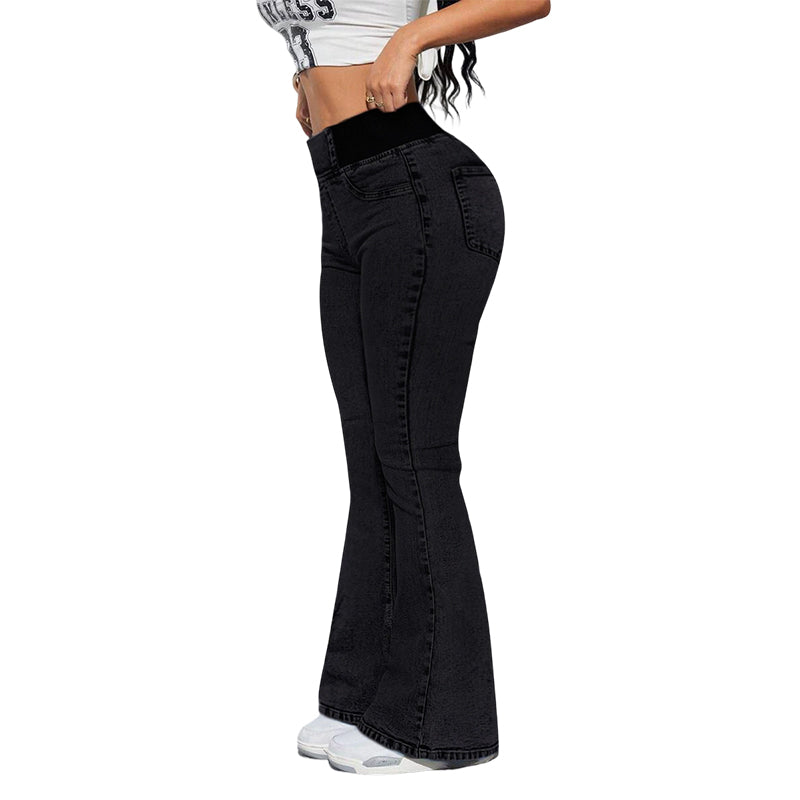 Women's High-Waisted Jeans, Stretchy, Flared