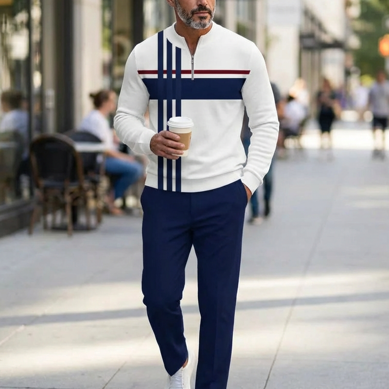 ⌛ Only 3 days – 50% off everything! ⏰ Men's set: graphic print sweater and pants