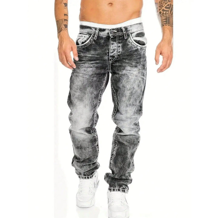 Creative Stretch Jeans for Men, Minimalist Style, Perfect for Summer, Emo Style