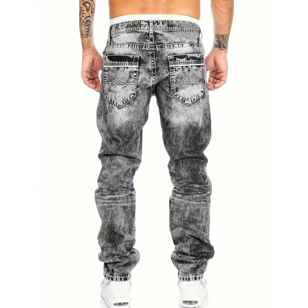 Creative Stretch Jeans for Men, Minimalist Style, Perfect for Summer, Emo Style