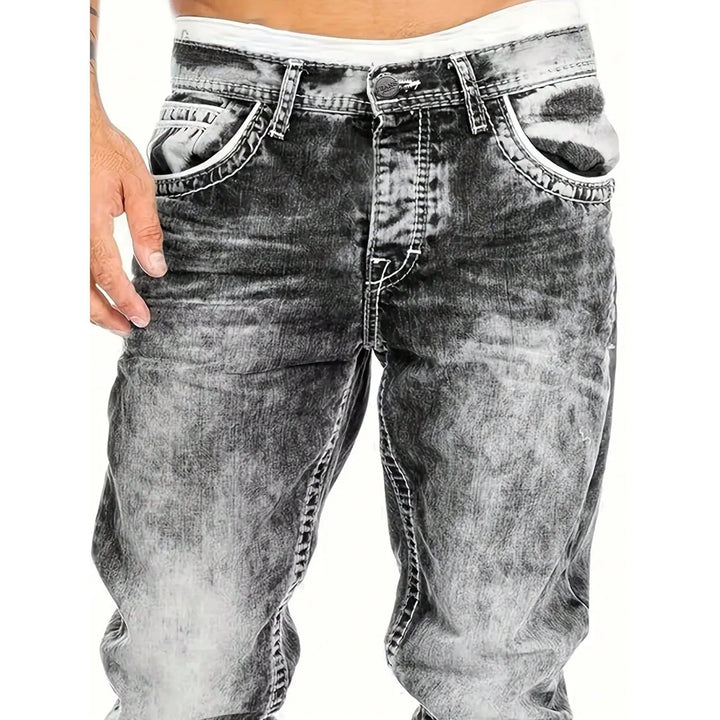 Creative Stretch Jeans for Men, Minimalist Style, Perfect for Summer, Emo Style