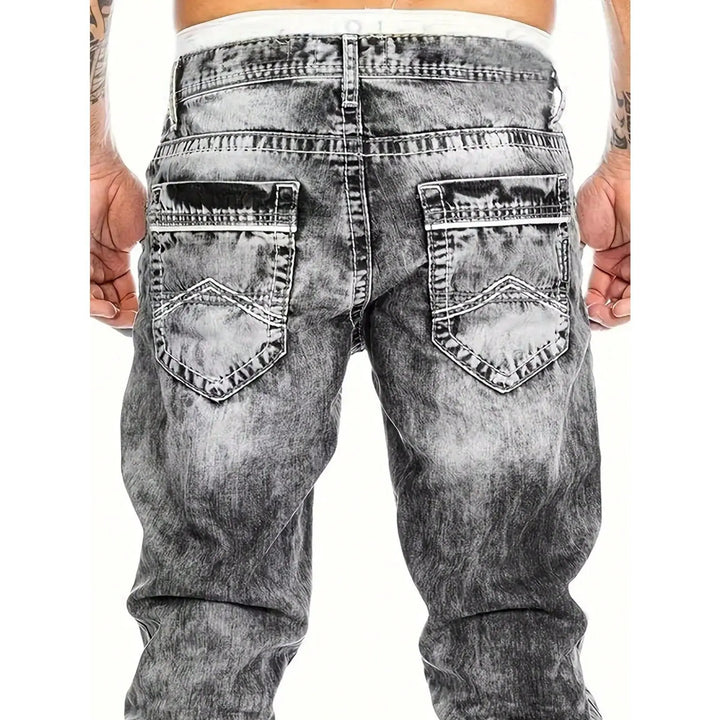 Creative Stretch Jeans for Men, Minimalist Style, Perfect for Summer, Emo Style