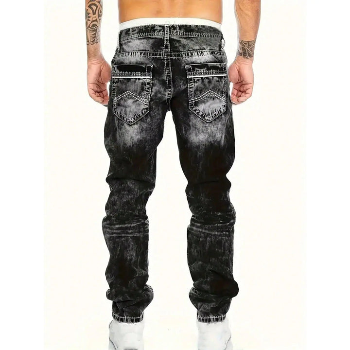 Creative Stretch Jeans for Men, Minimalist Style, Perfect for Summer, Emo Style