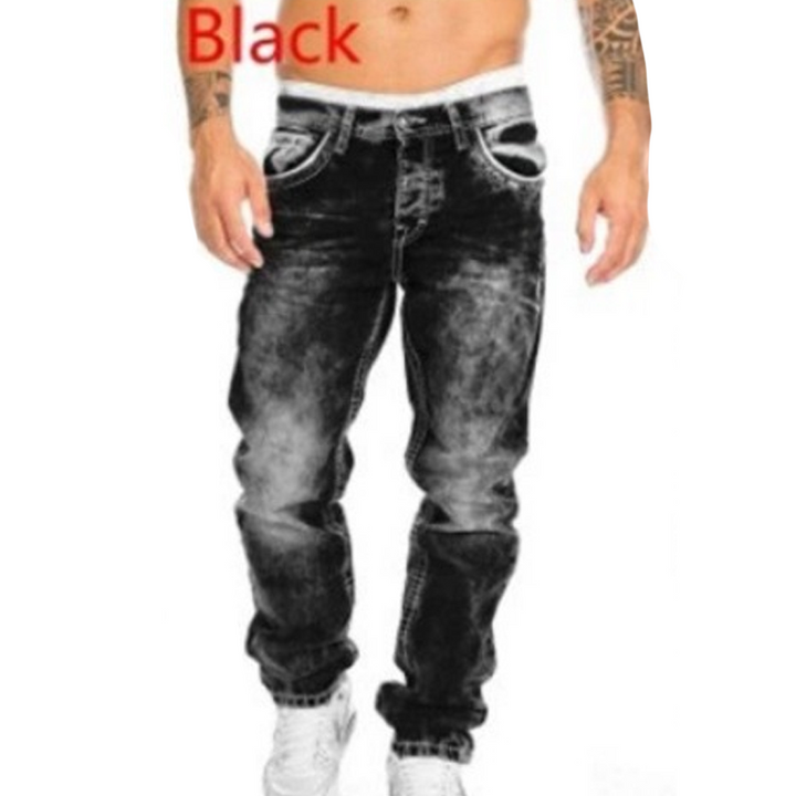 Creative Stretch Jeans for Men, Minimalist Style, Perfect for Summer, Emo Style