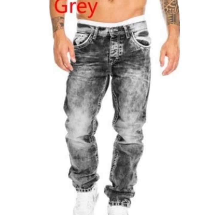 Creative Stretch Jeans for Men, Minimalist Style, Perfect for Summer, Emo Style