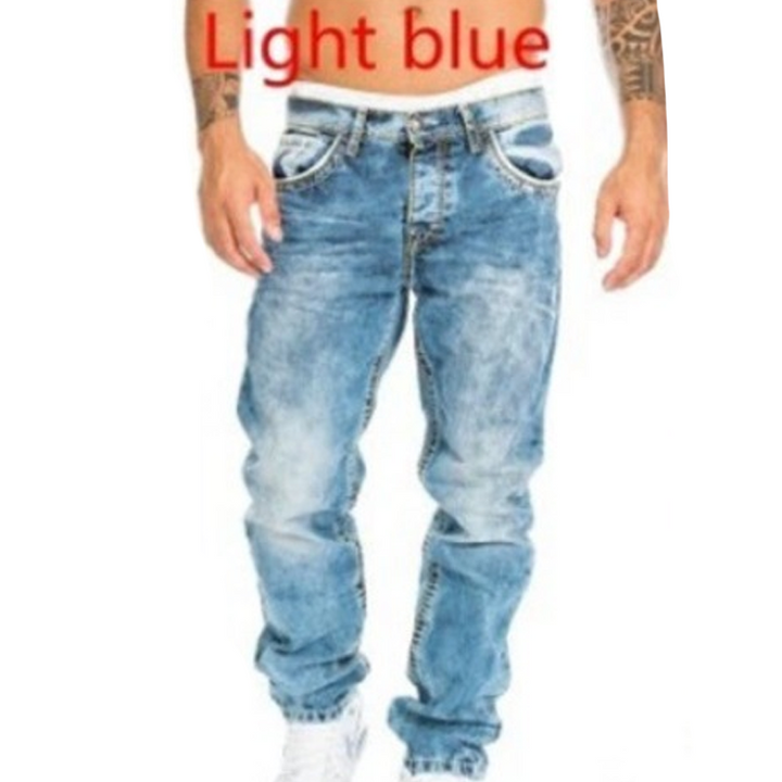 Creative Stretch Jeans for Men, Minimalist Style, Perfect for Summer, Emo Style
