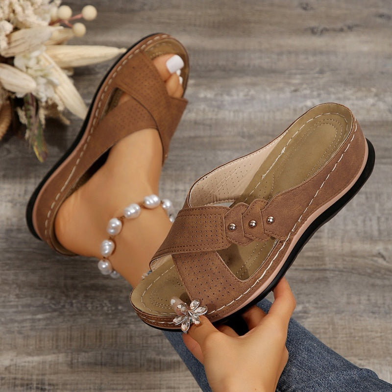 Komfora™ | Lightweight and Stable Wedge Sandals for All-Day Comfort