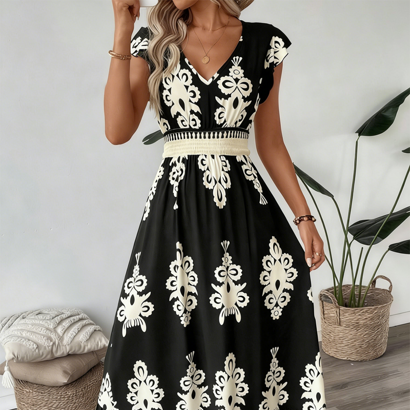 Seraphina™ Classic Print Maxi Dress